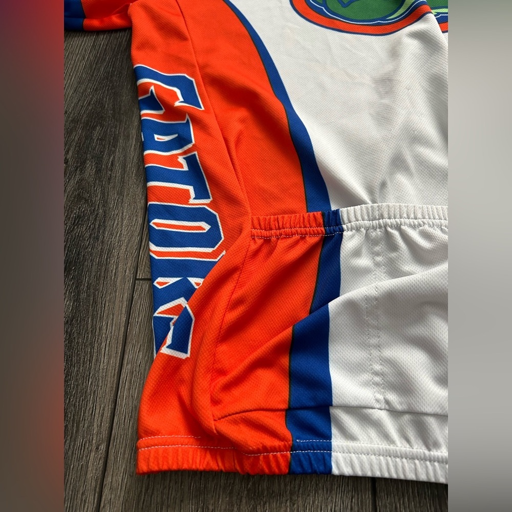 Florida Gators Cycling Jersey XL NCAA Adrenaline Promotions Full Zip Blue Orange - Picture 6 of 16